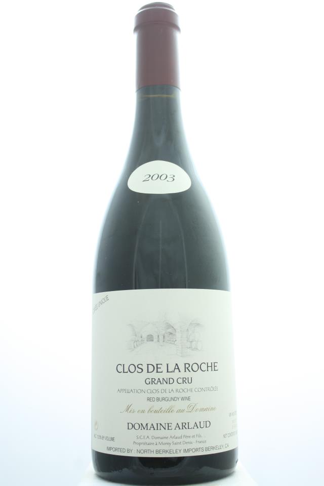 Arlaud Clos de la Roche Cuvée Unique 2003