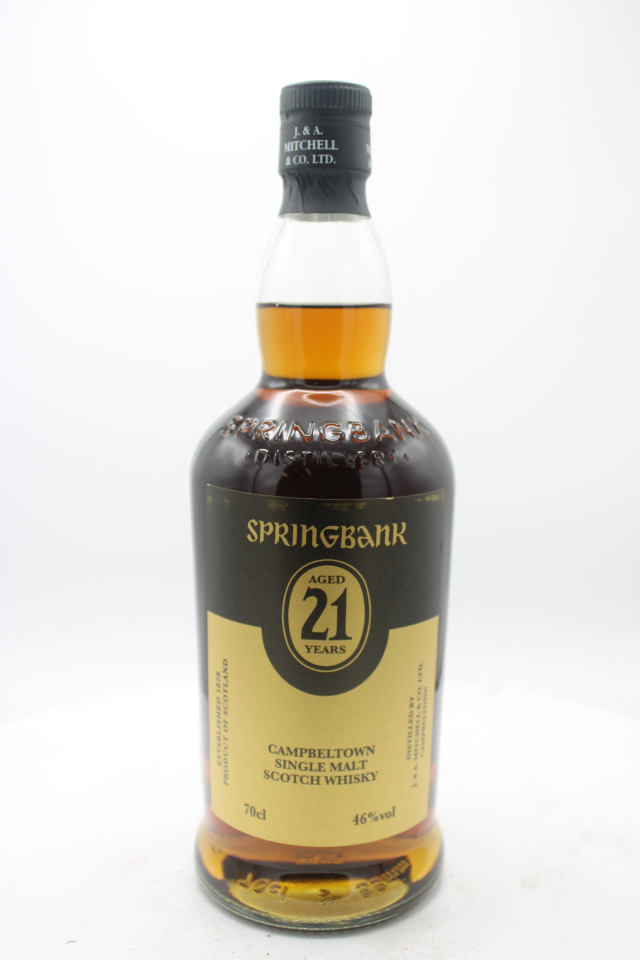 J & A Mitchell & Co Springbank Campbeltown Single Malt Scotch Whisky 21-Years-Old 2024 Release NV