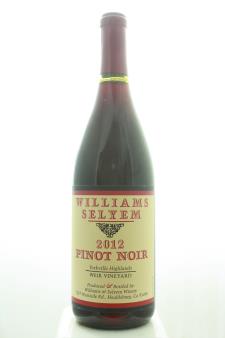 Williams Selyem Pinot Noir Weir Vineyard 2012