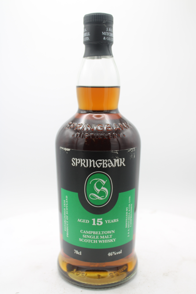 J & A Mitchell & Co Springbank Campbeltown Single Malt Scotch Whisky 15-Years-Old NV