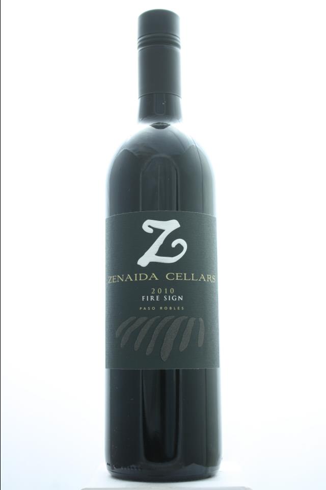 Zenaida Cellars Fire Sign 2010