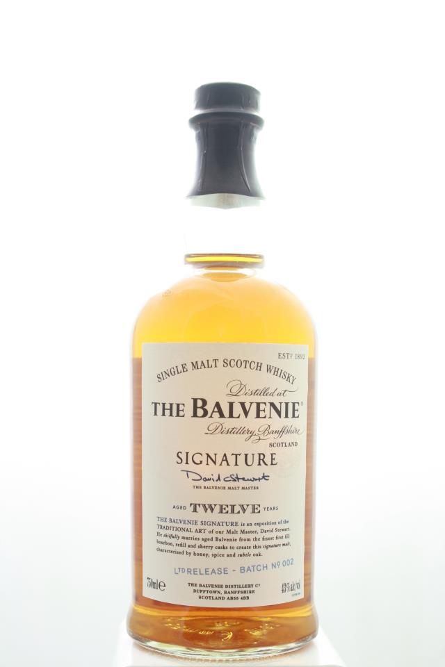 The Balvenie Single Malt Scotch Whisky Signature Matured in Three Distinct Caks Limited Release Batch #002 12-Years-Old NV