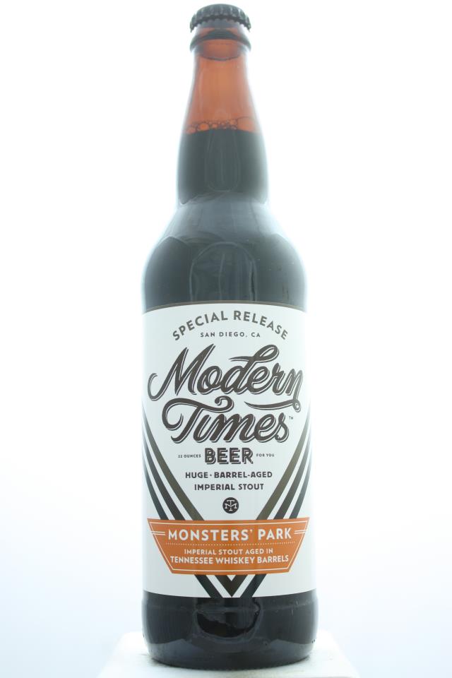 Modern Times Beer Special Release Monsters' Park Imperial Stout Aged in Tennessee Whiskey Barrels 2014
