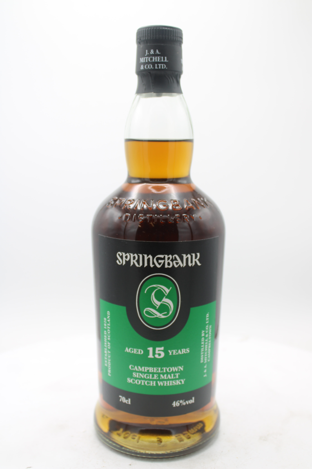 J & A Mitchell & Co Springbank Campbeltown Single Malt Scotch Whisky 15-Years-Old NV