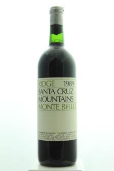 Ridge Vineyards Cabernet Sauvignon Monte Bello 1989