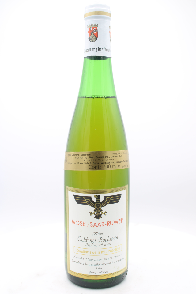 Staatlichen Weinbaudomanen Ockfener Bockstein Riesling Auslese #26 1976