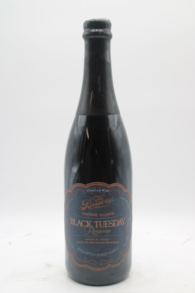 The Bruery Black Tuesday Imperial Stout Aged in Bourbon Barrels Reserve 2015 Edition 2014