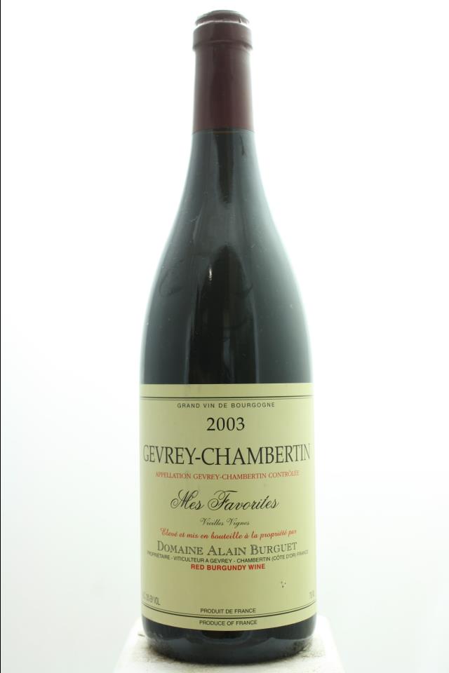 Alain Burguet Gevrey-Chambertin Mes Favorites Vieilles Vignes 2003
