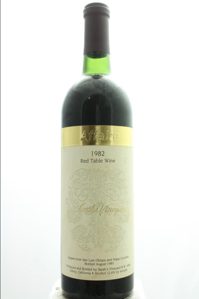 Sarah's Vineyard Proprietary Red Affaire 1982