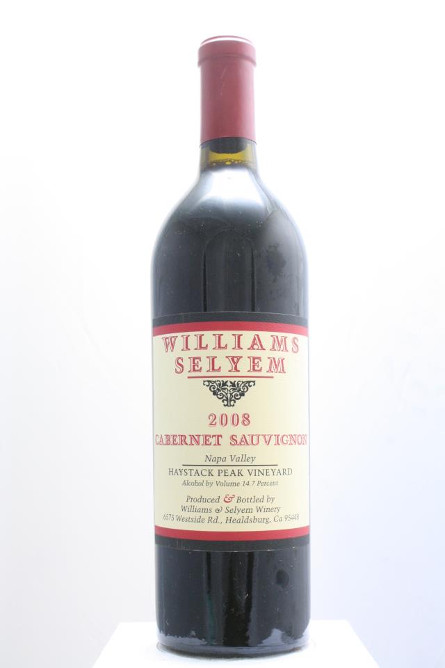 Williams Selyem Cabernet Sauvignon Haystack Peak Vineyard 2008