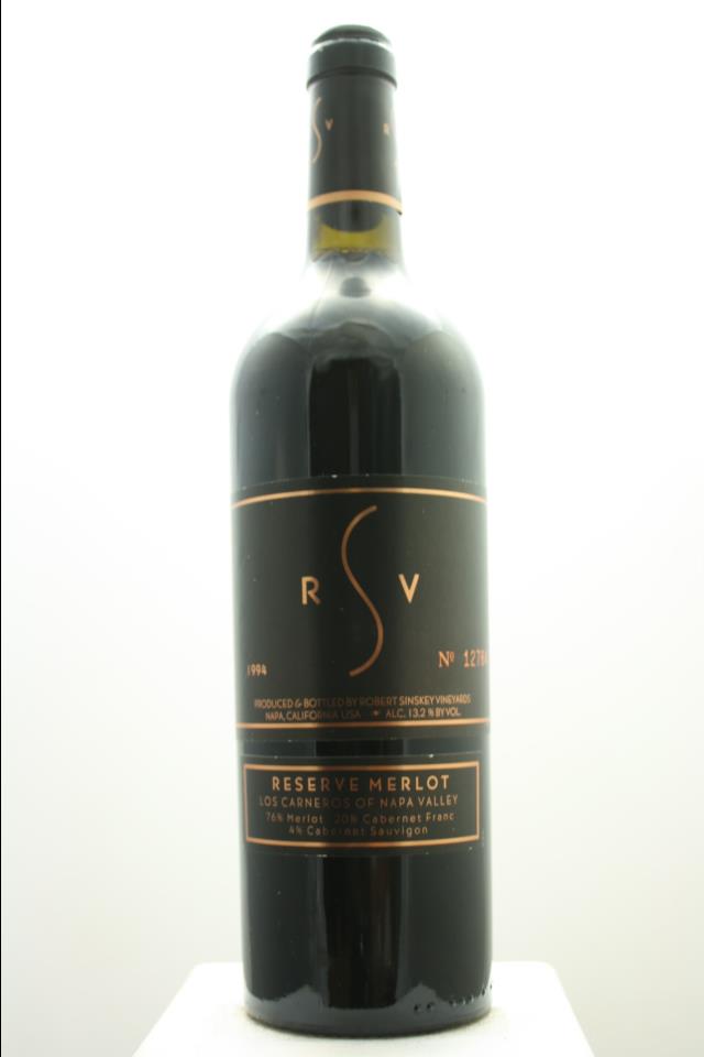 Robert Sinskey Merlot RSV Reserve 1994
