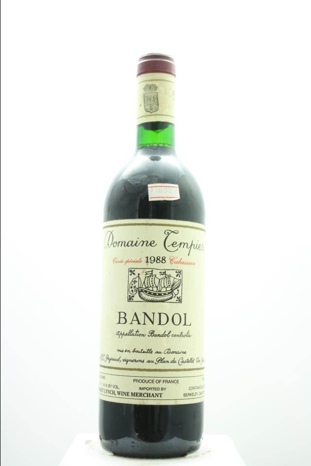 Domaine Tempier Bandol Cabassaou Cuvée Spéciale 1988