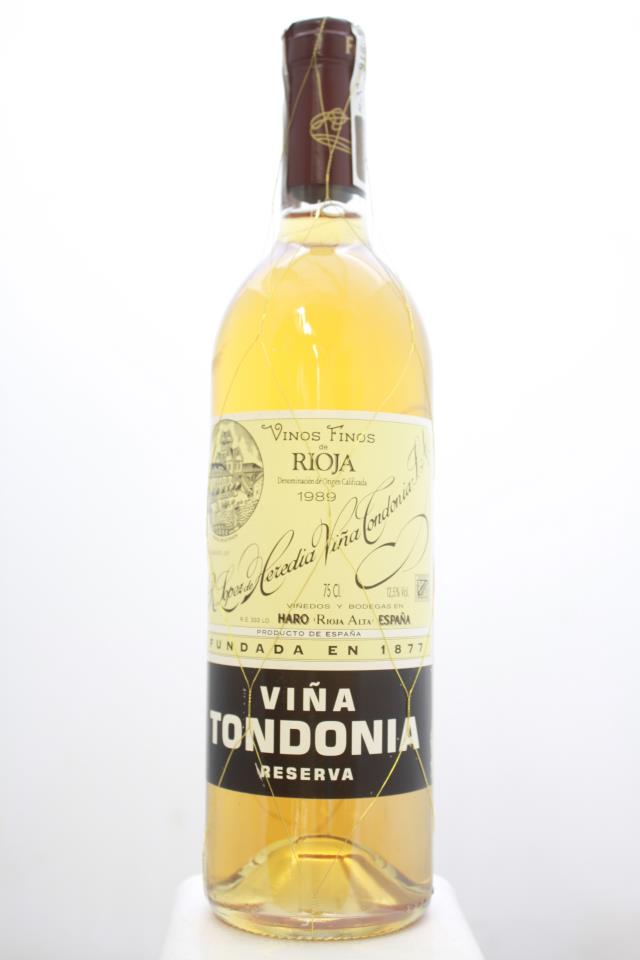 R. López de Heredia Rioja Blanco Reserva Viña Tondonia 1989