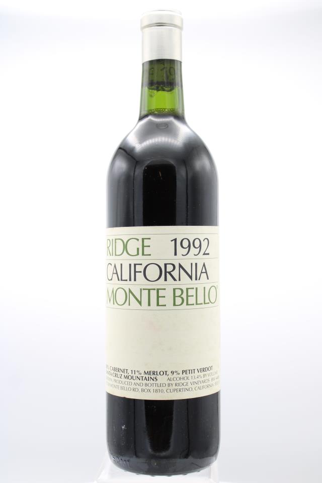 Ridge Vineyards Monte Bello 1992