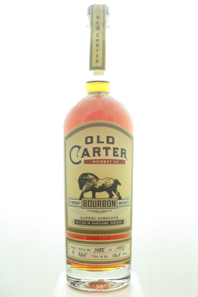 Old Carter Straight American Whiskey Barrel Strength Batch #4 NV