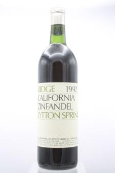 Ridge Vineyards Zinfandel Lytton Springs 1992