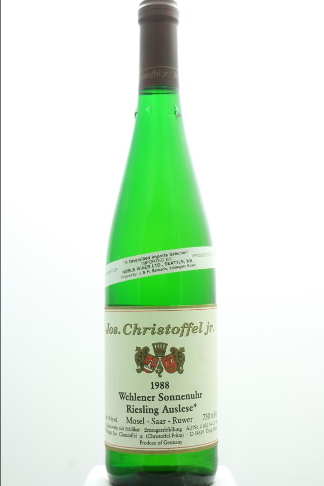 Jos. Christoffel Jr. Wehlener Sonnenuhr Riesling Auslese* #11 1988