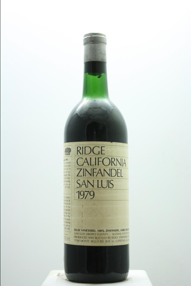 Ridge Vineyards Zinfandel San Luis 1979
