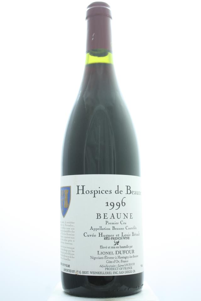 Lionel Dufour Beaune 1er Cru Hospices de Beaune Cuvée Hugues et Louis Bétault 1996