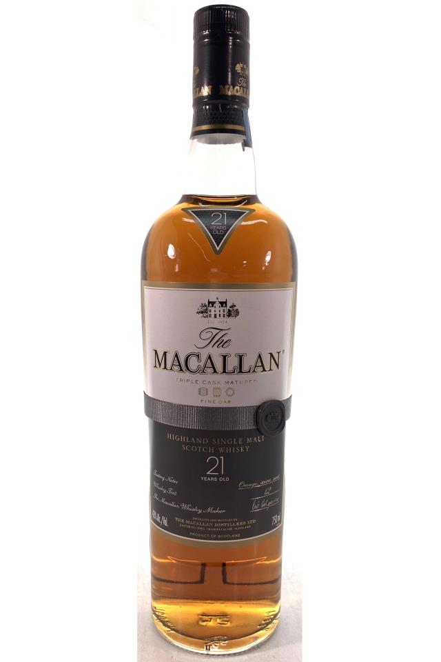 The Macallan Triple Cask Matured Fine Oak Highland Single Malt Scotch Whisky 21-Years-Old NV