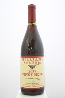 Williams Selyem Pinot Noir Sonoma Coast 2012