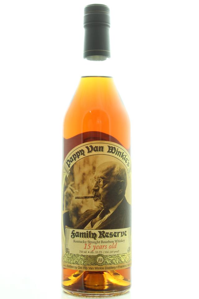 Old Rip Van Winkle Pappy Van Winkle's Kentucky Straight Bourbon Whiskey Family Reserve 15-Year-Old NV