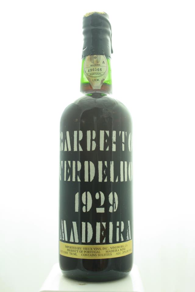 Barbeito Verdelho Madeira 1929