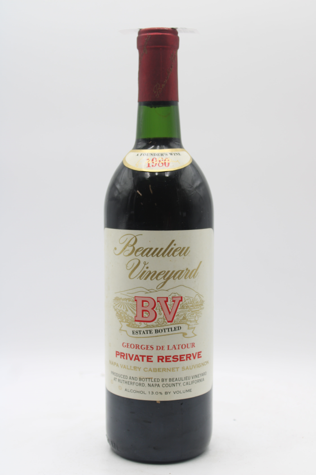 BV Beaulieu Vineyard Cabernet Sauvignon Georges De Latour Private Reserve 1980