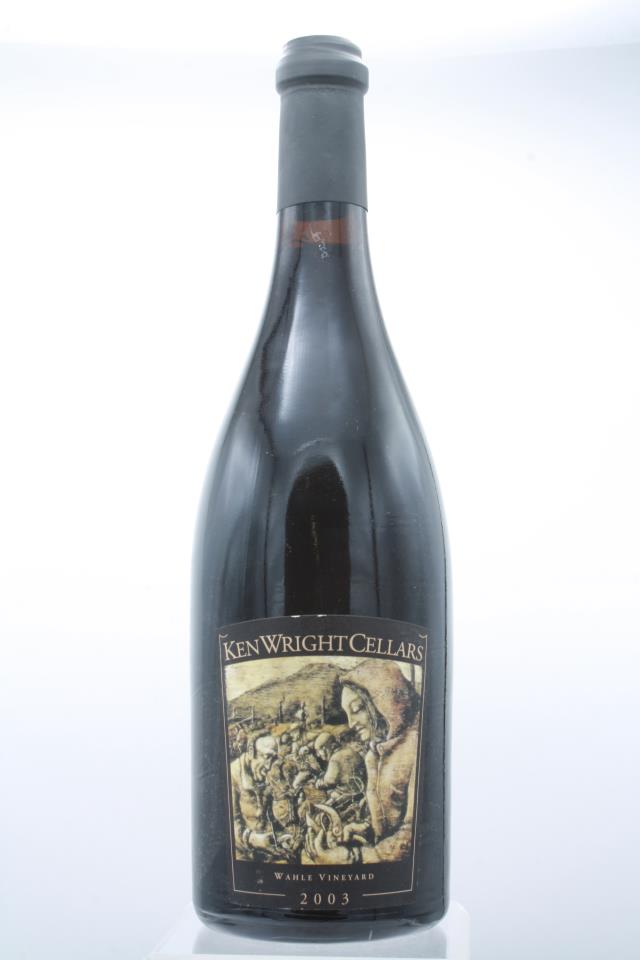 Ken Wright Cellars Pinot Noir Wahle Vineyard 2003