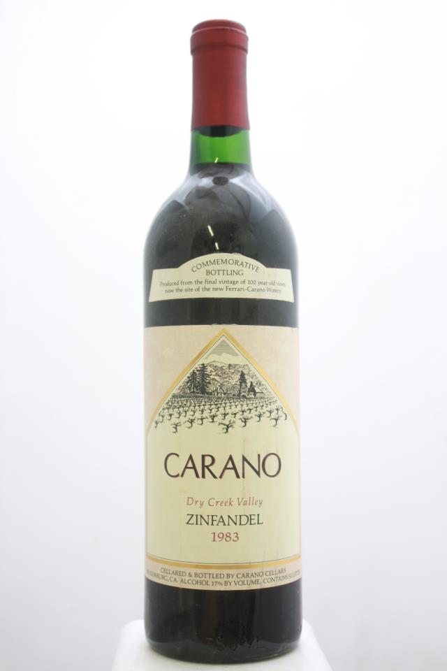 Carano Zinfandel Dry Creek Valley 1983