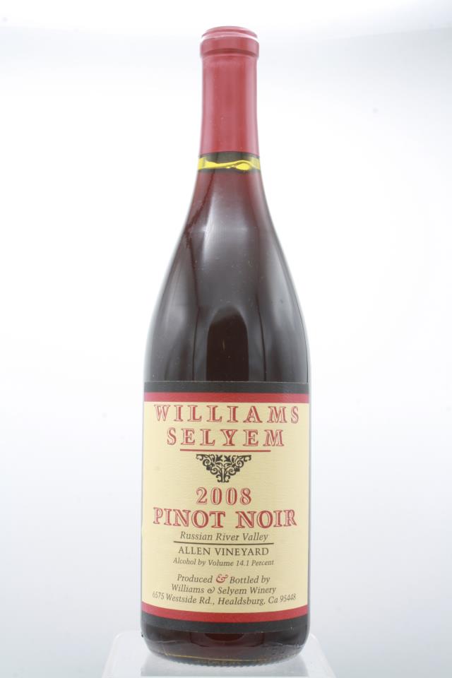 Williams Selyem Pinot Noir Allen Vineyard 2008