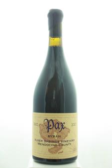Pax Syrah Alder Springs Vineyard 2002