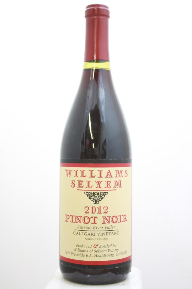 Williams Selyem Pinot Noir Calegari Vineyard 2012