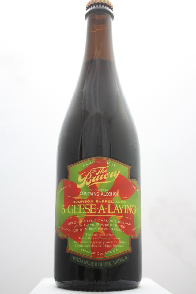 The Bruery 6 Geese A-Laying Belgian-Style Dark Ale Brewed with Cape Gooseberries and Aged in Bourbon Barrels 2014