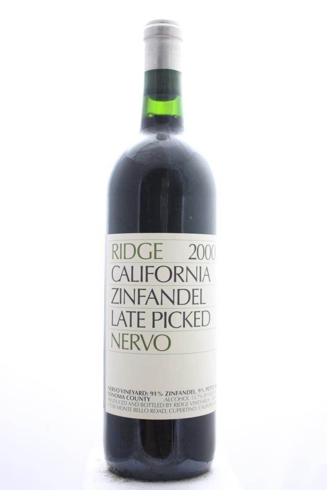 Ridge Vineyards Zinfandel Late Picked Nervo Vineyard 2000