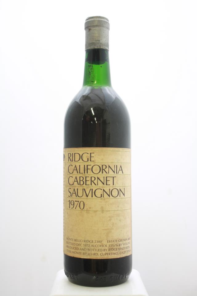 Ridge Vineyards Cabernet Sauvignon Monte Bello 1970