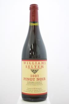 Williams Selyem Pinot Noir Sonoma County 2003