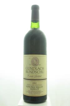 Gundlach Bundschu Merlot Estate Rhinefarm Vineyards 1982