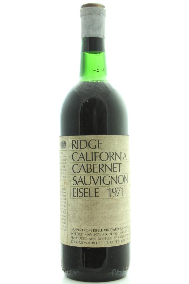 Ridge Vineyards Cabernet Sauvignon Eisele Vineyard 1971