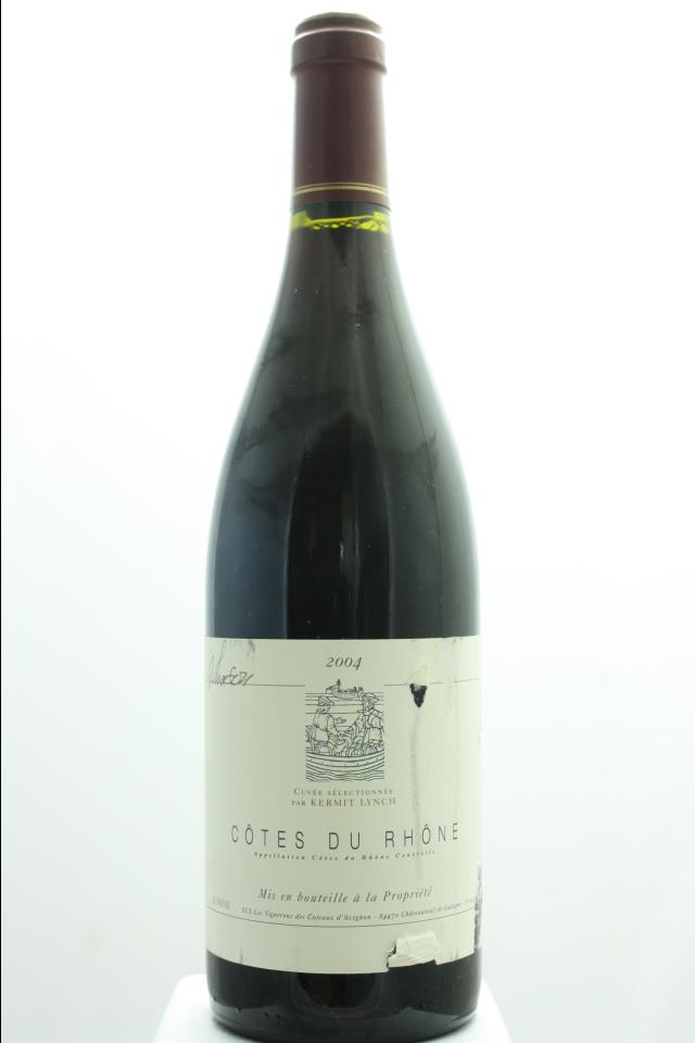 Les Vignerons des Coteaux d'Avignon Côtes du Rhône Cuvée Sélectionnée par Kermit Lynch 2004