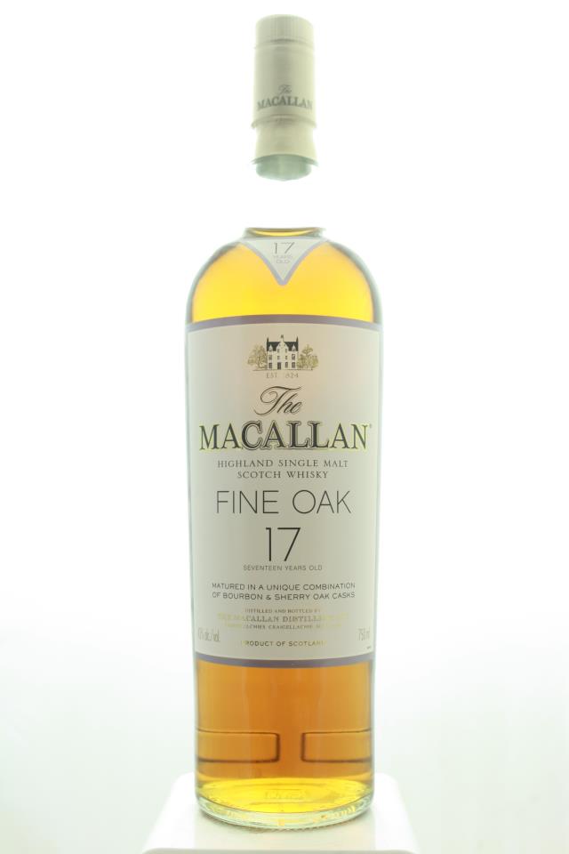 The Macallan Highland Single Malt Scotch Whisky Fine Oak Matured In Bourbon & Sherry Oak Casks 17-Years-Old NV