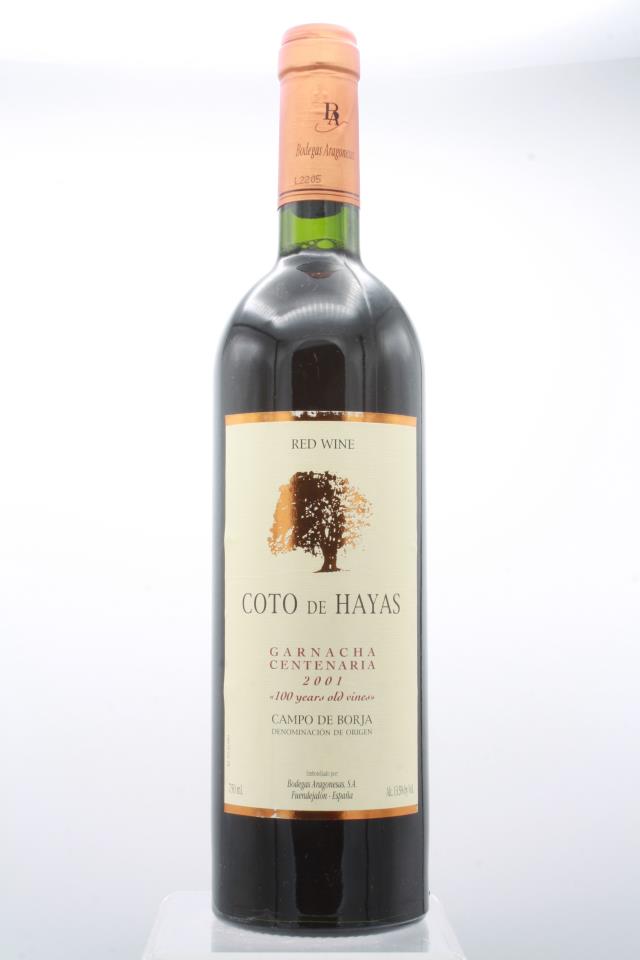 Bodegas Aragonesas Coto de Hayas Garnacha Centenaria 2001