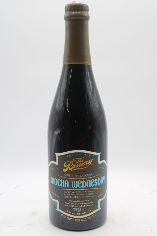 The Bruery Mocha Wednesday Imperial Stout with Coffee and Cacao Nibs Aged in Bourbon Barrels NV