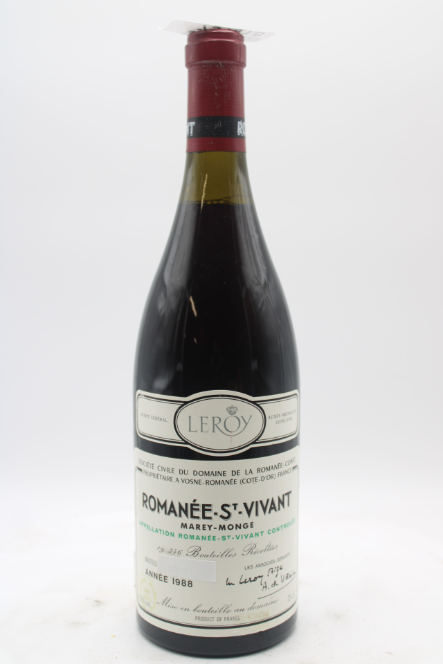 Domaine de la Romanée-Conti Romanée St. Vivant Marey Monge 1988