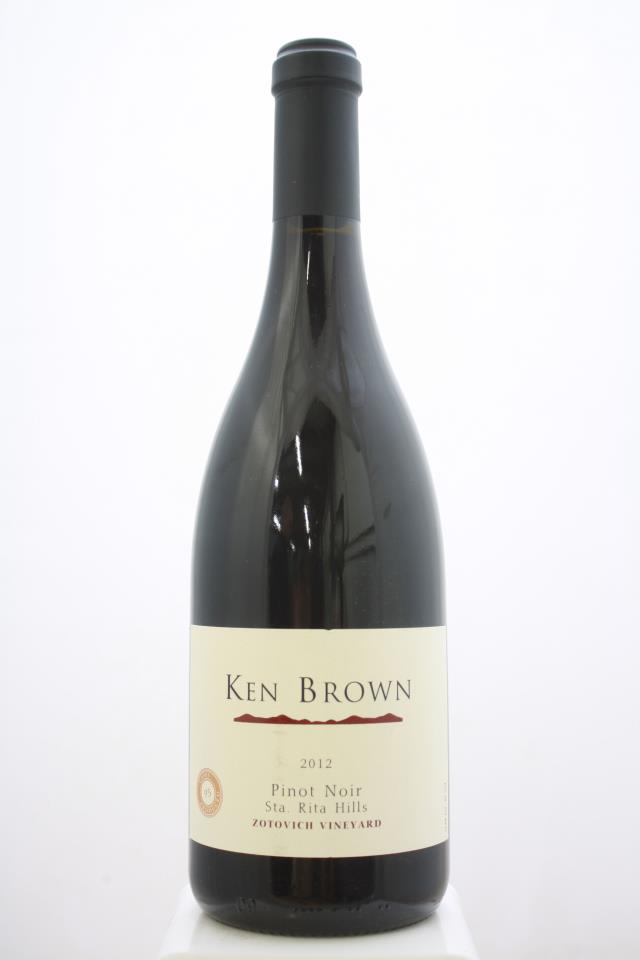 Ken Brown Pinot Noir Zotovich Vineyard 2012