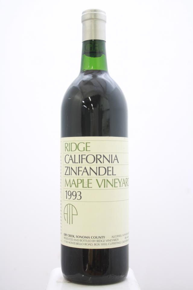 Ridge Vineyards Zinfandel Maple Vineyard ATP 1993
