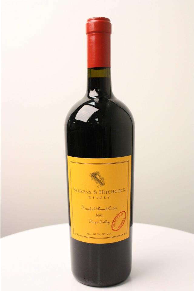 Behrens & Hitchcock Cabernet Sauvignon Kenefick Ranch 2002