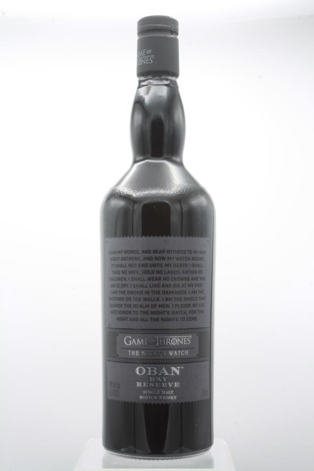 Oban Single Malt Scotch Whisky Game Of Thrones The Night's Watch Bay Reserve NV