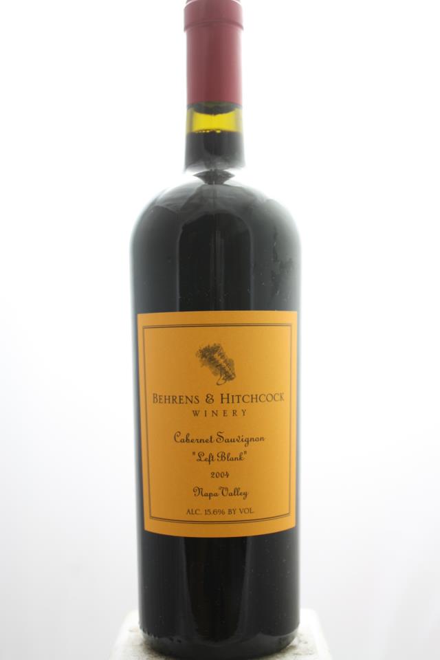 Behrens & Hitchcock Cabernet Sauvignon Left Blank 2004