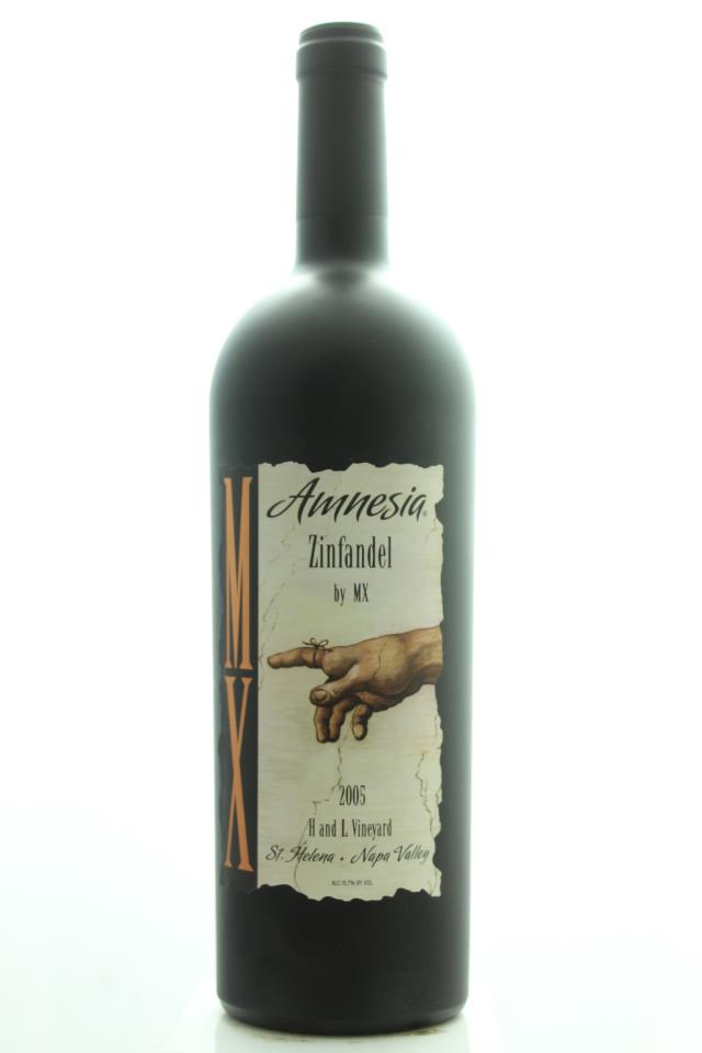 MX Wines Amnesia Zinfandel H and L Vineyard 2005